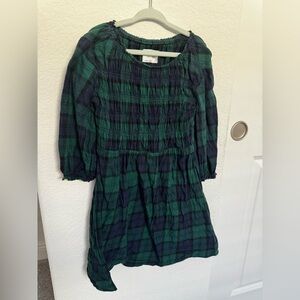 Old Navy Green and Blue Plaid Kids Dress size 6-7